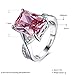 SUKKCCNO 18k White Gold Plated Crystal Rings Sterling Silver Pink 6 Carats Cushion Cut Super Light Pink CZ Cocktail Ring Engagement Wedding Ring (7)