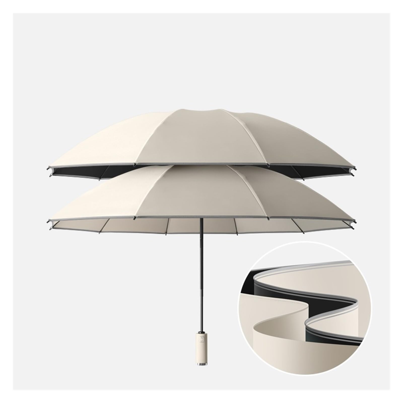 Parapluie Parapluie Automatique Double Couche, Parapluie for Hommes et Femmes, Grand Parapluie Double, Parapluie ensoleillé ou pluvieux Umbrella(A)