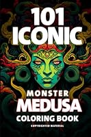 101 Iconic Medusa Monster Coloring Book: A Colorful Journey Into The Mysterious World for Stress Relief & Relaxation: Medusa Monster mandala style for Adults (101 Iconic Coloring Books) B0CJ45MXTM Book Cover