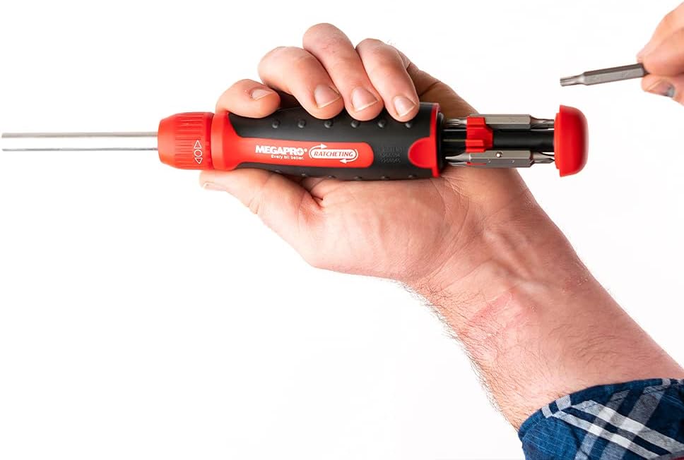 Megapro Marketing USA NC 211R2C36RD Ratcheting Screwdriver,Red : Everything Else