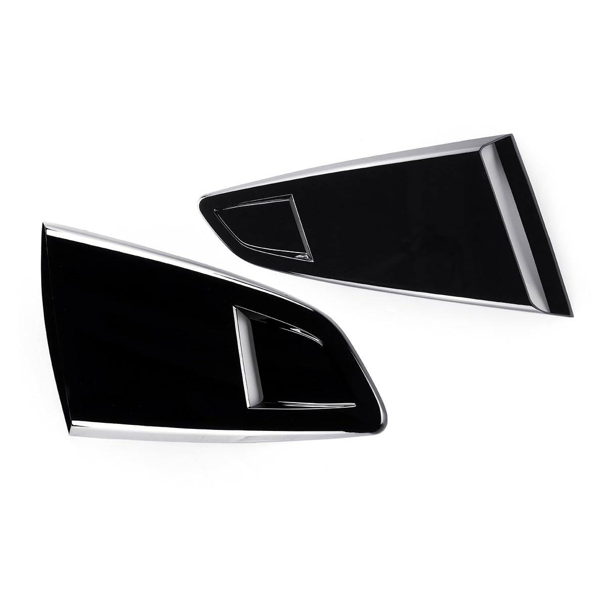 para Ford para Mustang 2015-2020 Coupe 1/4 Quarter Glossy Black Car Side Window Quarter Louver Side Vent Scoop Cover Trim