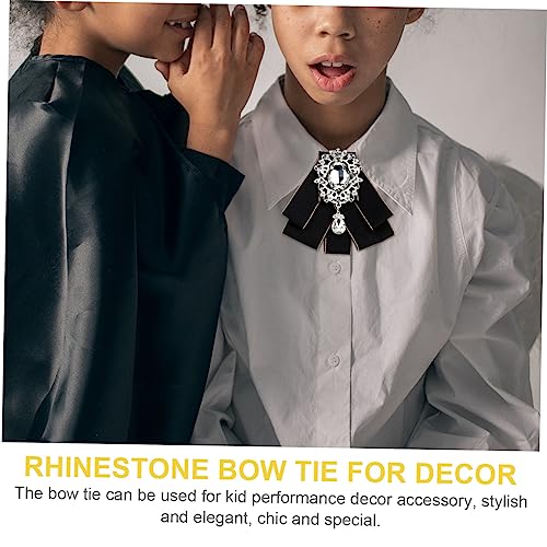Kids Rhinestone Bow Tie for Performance Elegant Suit Accessory Adjustable Size for Boys for Formal Events and Dress-Up4