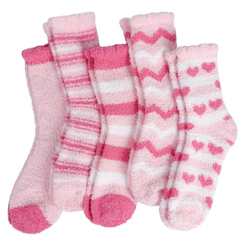 Ginmewrae Fuzzy Socks for Women, Warm Cozy Fluffy Thick Plush Sleeping Slipper Socks Stocking Stuffer Gifts