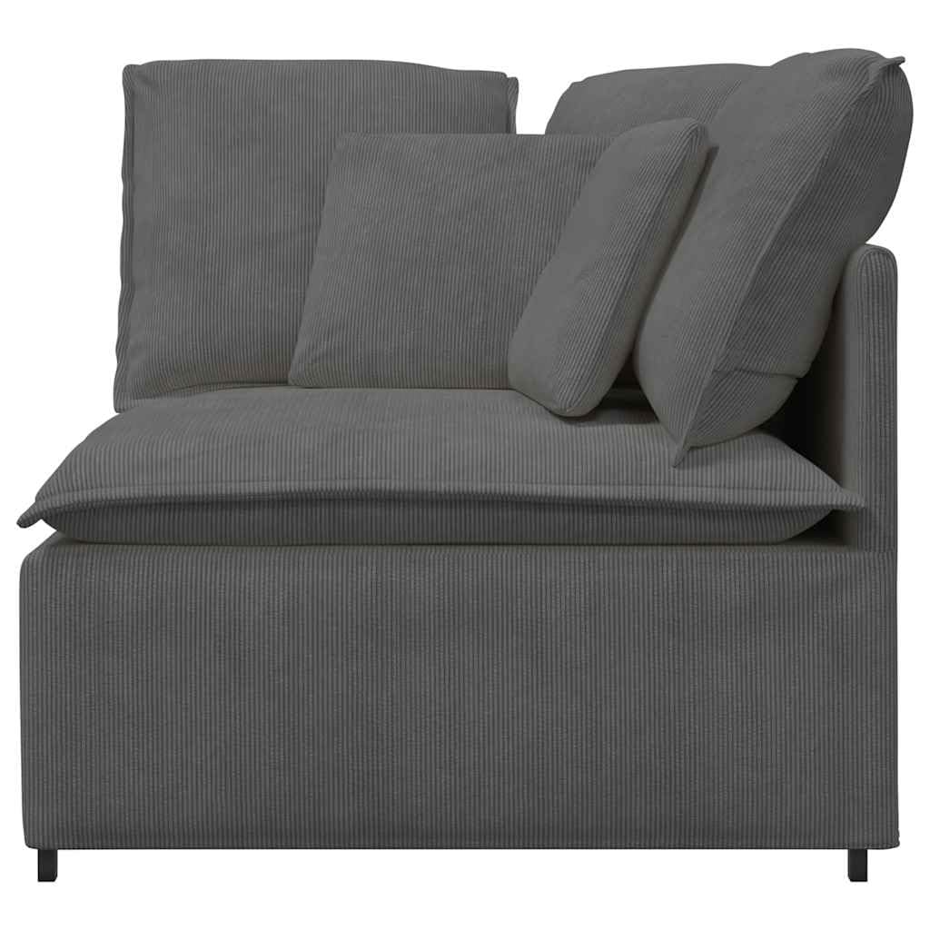 vidaXL Modułowy Narożnik Sofa z Poduszkami Ciemnoszary 100 cm