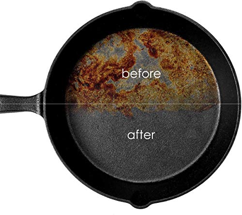 OLT-EU Iron Cleaner Stainless Steel Cast Cleaner Pot Chainmail Scrubber Cast Iron Pot Scrubber for Cast Iron Pan Dutch Ovens Waffle Iron Pan Scraper Cast Iron Grill Scraper Skillet (4.3inch * 2.7inch) Main Image