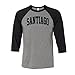 Santiago Collegiate Three-Quarter Raglan Sleeve Baseball Shirt Unisex Small Grey/Black