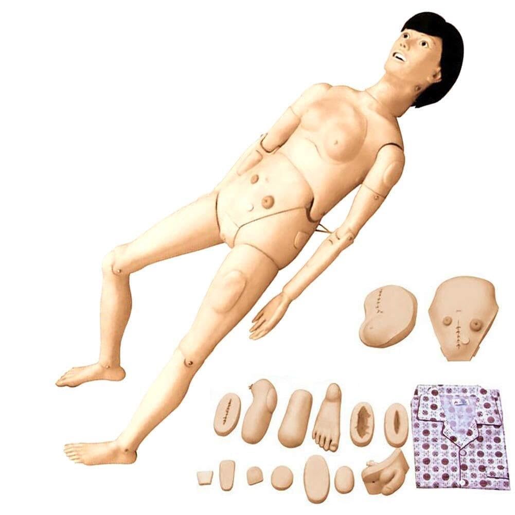DARZYS Patient Care Medical Manikin, 5.57ft Manikin Patient Care Skills Human Dummy Medical with Trauma Module