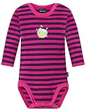 Zauberhafter Ringel-Look: Dieser langärmelige Mädchen-Babybody umgarnt Ihren kleinen Schatz mit einem niedlichen Design und traumhaft weichem Material. Blockringel in warmem Dunkelblau und Pink, fein verzierte Ausschnitte und das hübsche Kätzchen auf einem leuchtenden Mond schenken dem Langarm-Body einen süßen Charme, der in hochwertigem Feinripp aus 100% Baumwolle wunderbar bequem Babys Haut schmeichelt. Ein echter Lieblingsbody in bester SCHIESSER-Qualität!