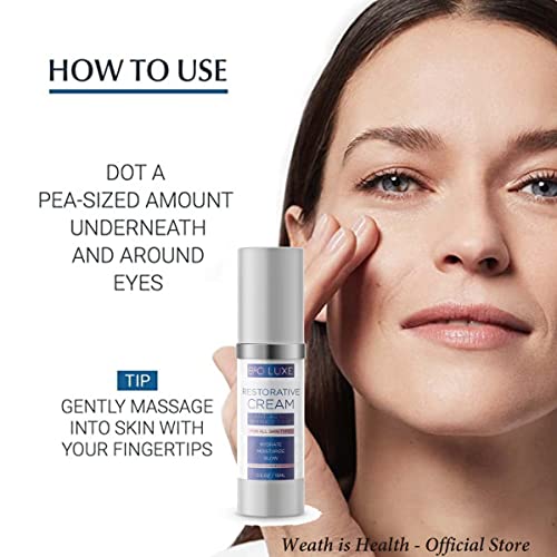 Bio Luxe Restorative Cream - Premium Face & Eye Cream, Anti Aging Serum With Hyaluronic Acid, Vitamin E, Organic Aloe Vera - 1Bottle #TOP6