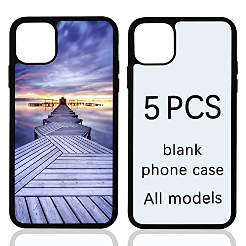 5PCS Sublimation Phone Case Blanks Bulk Covers Compatible with Apple iPhone 14, 6.1 Inch,Easy to...