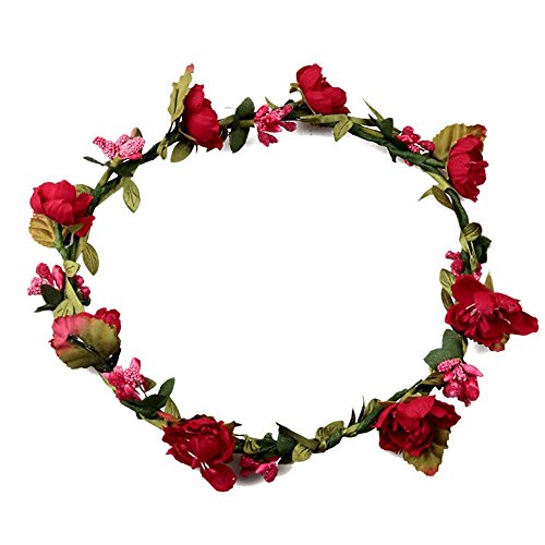 Mujeres chicas Boho Diademas de flores, Tukistore Tocado nupcial de la corona...