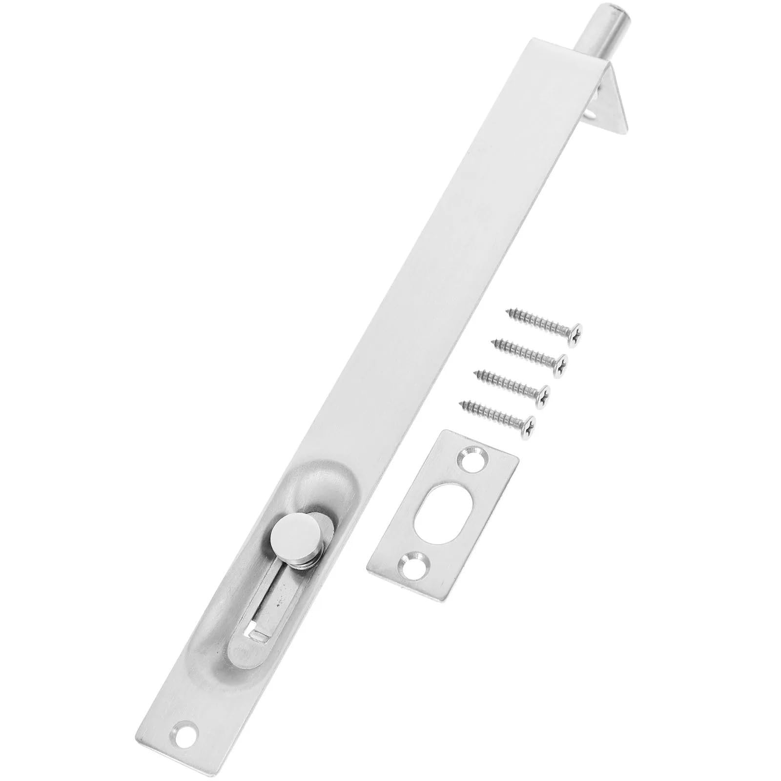 Flush Bolt for Double Door Flush Bolt Stainless Steel Security Door Hidden Latches Safety Catch Reinforced Slide Lock