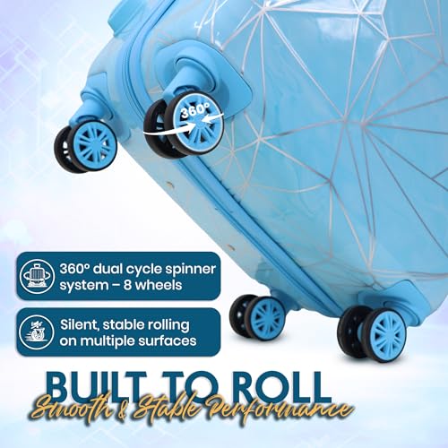 Image of AMERICAN TRAVELLER Spider Single Small Trolley Bag | TSA-Type Lock | Large Polycarbonate Hardshell, Lightweight Expandable, 360 Rotatable Wheels, TSA Type Lock