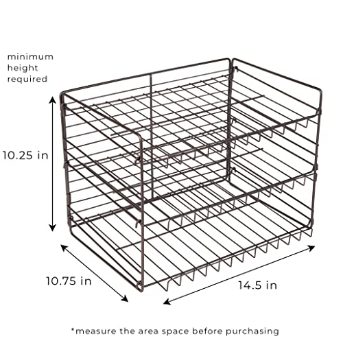 Smart Design Premium 3 Tier Can Rack Organizer W/Adjustable Shelves - Steel Metal Frame - Cans, Jars, & Cooking Ingredients Organization - Kitchen (14.5 X 10.25 Inch) [Bronze] #TOP2