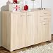 Produktbild CSSchmal Sideboard mit 3 Türen 2 Schubladen Eiche Highboard Kommode Standschrank Mehrzweckschrank Anrichte Typ 100