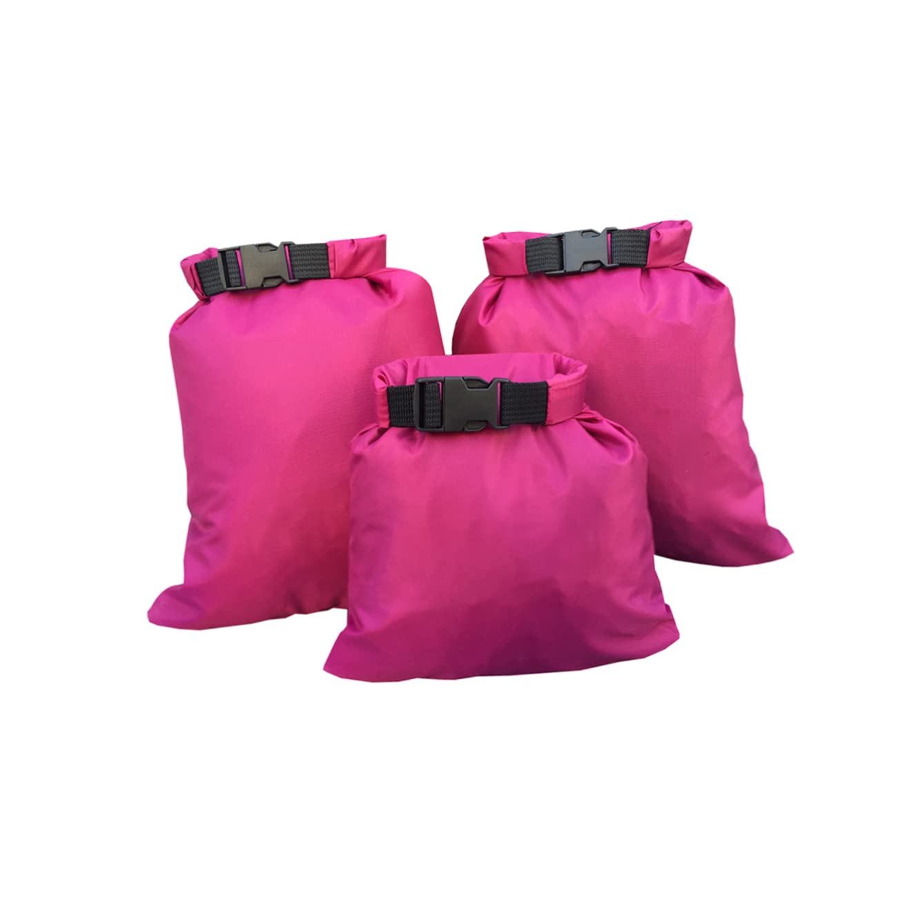 WHAMVOX Waterproof Dry Bag Set 3Pcs Lightweight Outdoor Storage Pouches for Camping Boating Kayaking Rafting Fishing with Roll-Top Sealed Closure