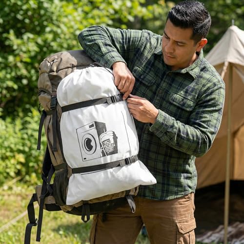 Maishijie 2 Pack Cotton Heavy Duty Laundry Bag, 19.7”x 27.6", Highly Durable,Toys Storage Bag, Dirty Clothes Bag, Draw-cord with cord-lock, Reusable, White - Image 3