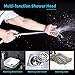 KAIYING Drill-Free High Pressure Handheld Shower Head with ON/OFF Pause Switch 3 Spray Modes Water Saving Showerhead, Detachable Puppy Shower Accessories (M:Shower Head (Chrome)+Bracket+Hose)