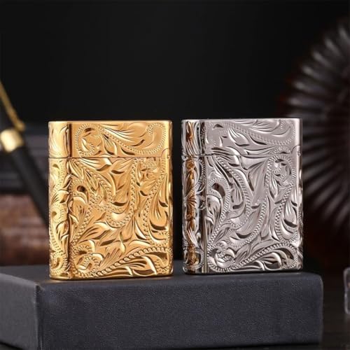 Encendedor retro de cobre puro con llama suave miniatura 6