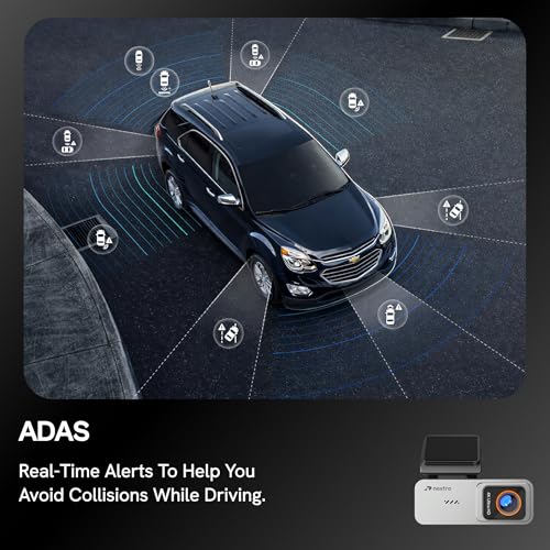 Image of Nextro X700 DualVision Plus Dashcam, 4K Front + 1K Rear, STARVIS Sensor, ADAS, Built-in GPS,150 Wide Angle, Wi-Fi App, Night Vision, WDR, G-Sensor, 3.2 inch IPS Display, Parking Monitor