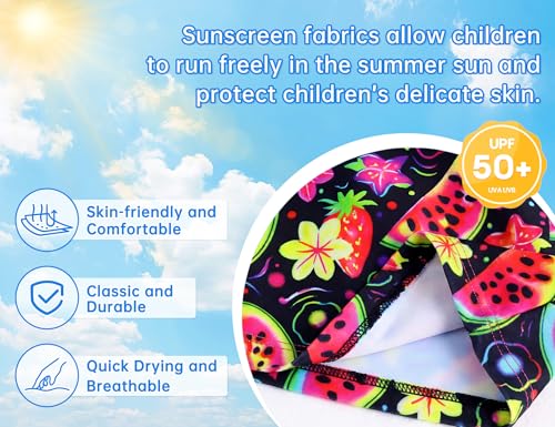 Image of Girls Tankini Swimsuit UPF50+ Ruffle 2 Piece Bathing Suit Full Coverage Kids Swimwear Ages 2-14 Years