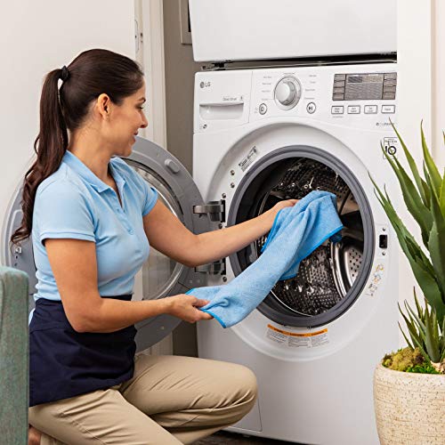 16" X 16" Economy All Purpose Microfiber Towels - 50 Pack - Reusable Wash Cloths, Dust, Kitchen, Car, Shop Rags For Cleaning (Blue) #TOP4