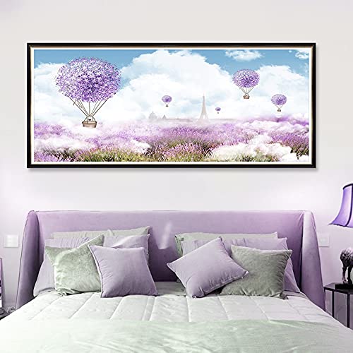 Art de diamant lavande 5D bricolage kit complet de peinture au diamant adultes 40x80cm