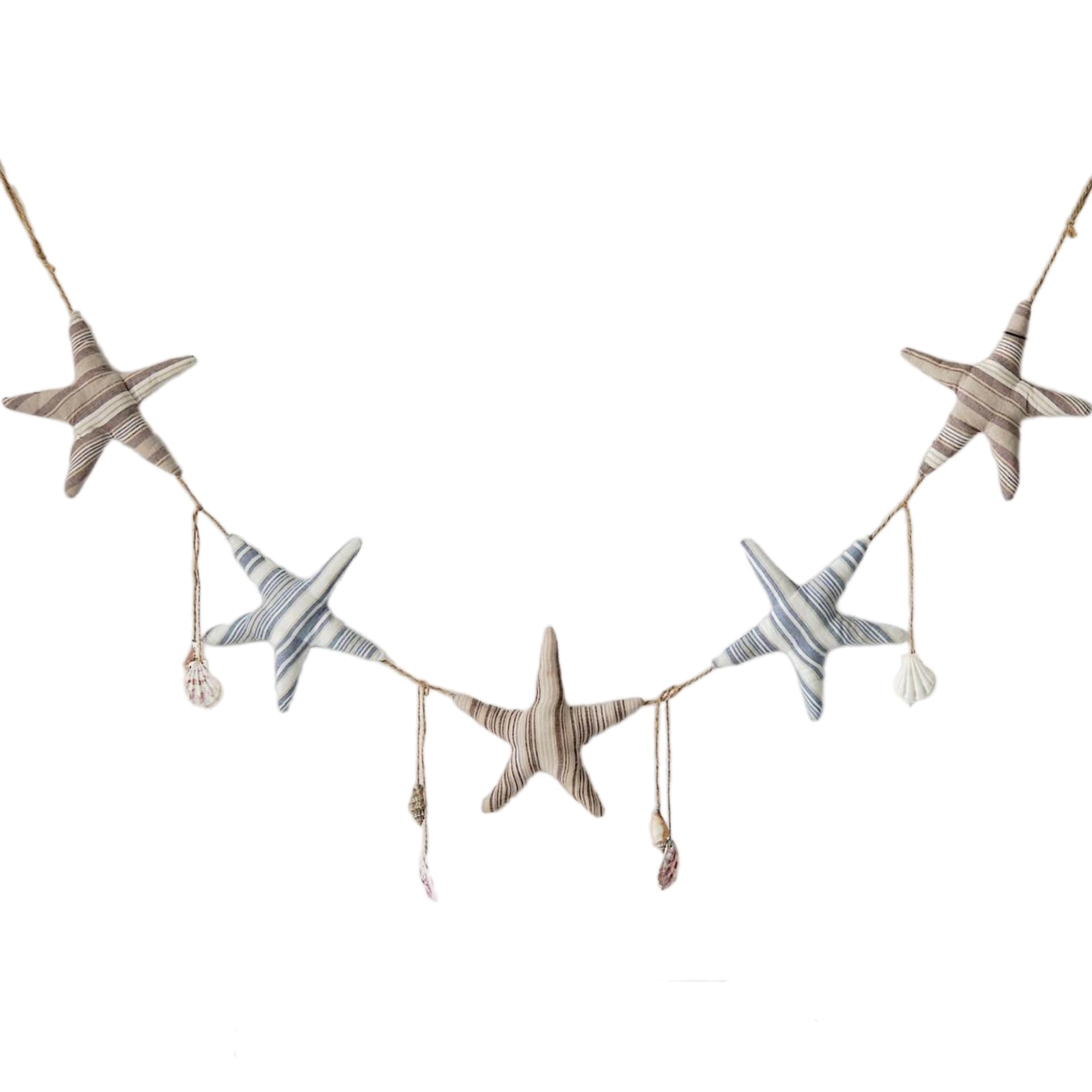 4.6FT Starfish Seashell Garland Beach Decor with Starfish & Sea Shells Ornaments, for Coastal Home Decor, Under The Sea Party Decorations (Blue)