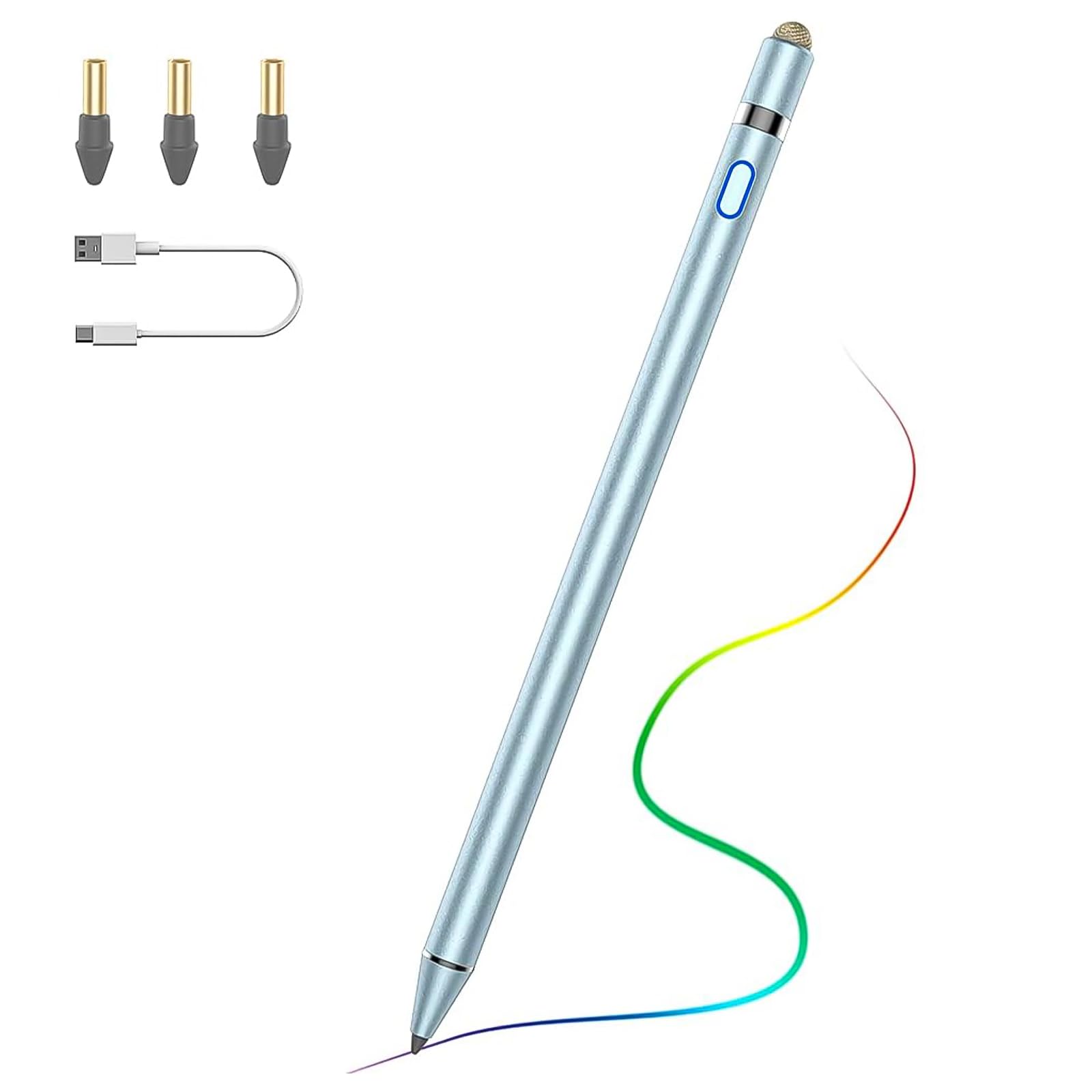 TiMOVO Stylus Pencil for iPad,Palm Rejection iPad Pencil for iPad 9/8/7/6th Gen,Apple Pencil 1st Generation for (2018-2022) iPad Air 5/4/3,iPad Pro 11/12.9,iPad Mini 6/5th,Precise Writing,Sky Blue-image-19