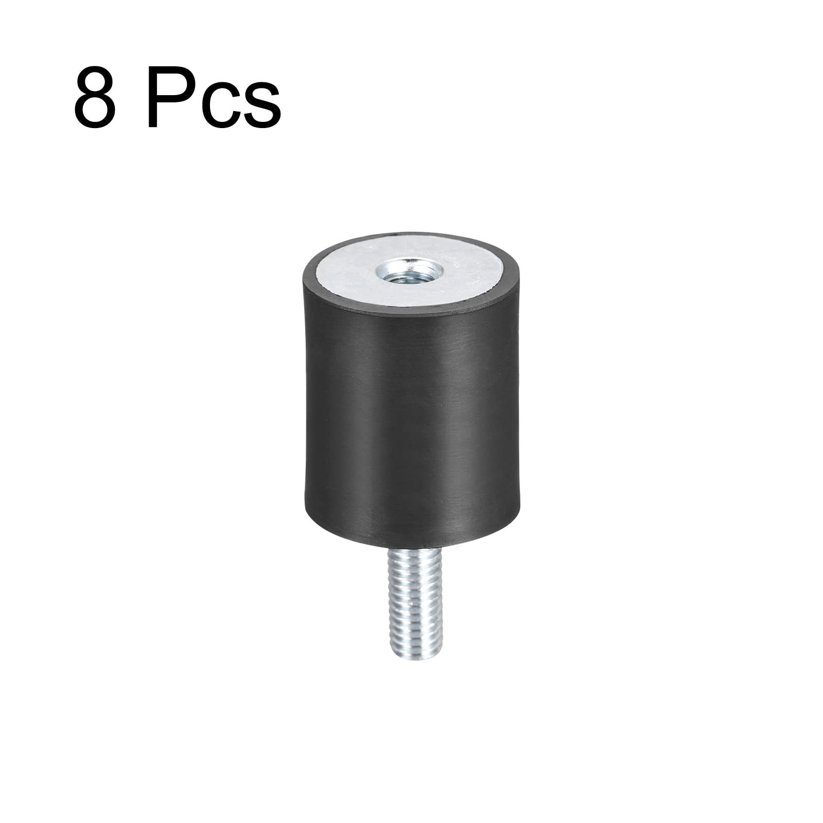 sourcing map 8 soportes de goma M8 aisladores de vibración macho/hembra, amortiguadores, para motor de garaje, compresor de aire, bobinas de coche, barco, 30 mm de profundidad x 40 mm de alto