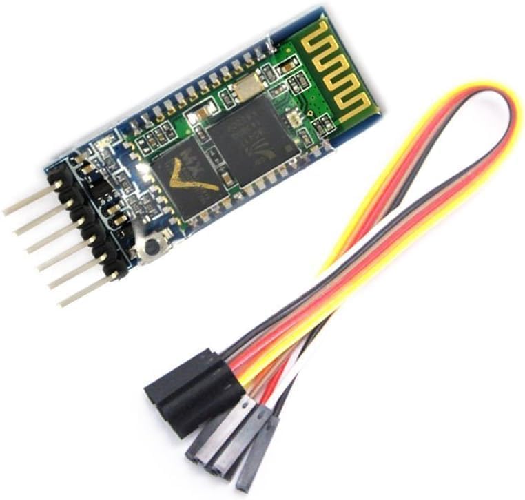 HC-05 Wireless Bluetooth Serial Transceiver Module + 4Pin Female to Female Jumper Wire 20cm - High-Performance Bluetooth Module for DIY Electronics and Prototyping Projects