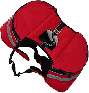 COLLBATH Hundetransport Rucksack für Outdoor Aktivitäten Tragbar und Atmungsaktiv Wasserdichtes Design mit Seitenfächern für Snacks und Zubehör Rot S product image