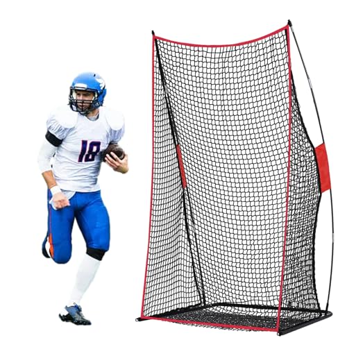 OKAYES Football Kicking Net Throwing Target 7x4 Ft - Heavy Duty Iron Base Quarterback Practice Cage...