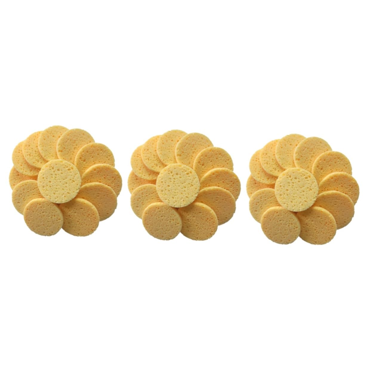 MAGICLULU 3 Set Di Dischetti Struccanti in Morbido Cotone Per Il Viso Dischetti Rotondi Spugna Per Il Trucco 80x8 Mm 20 Pezzi*3