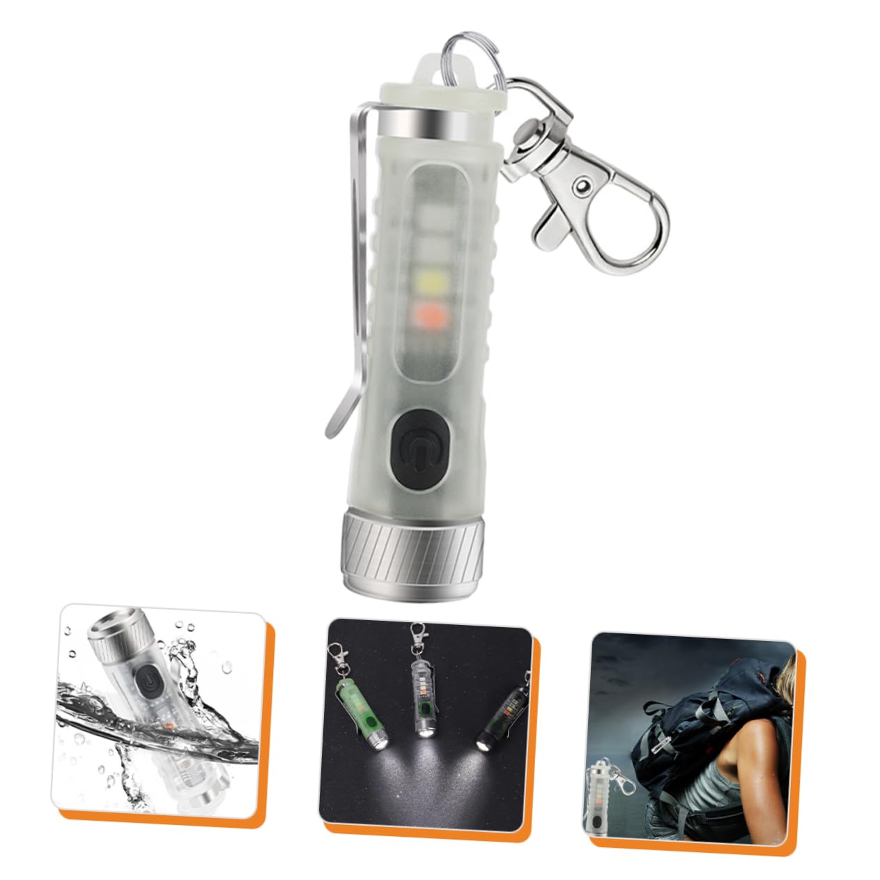 BESPORTBLE 3pezzi Mini Torcia Led Ricaricabile Per Portachiavi Leggera e Compatta Modalità Di Illuminazione Per Campeggio e Emergenze Ottica Di Alta Qualità Con Ampio Raggio Di Luce