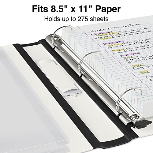 1" Staples Better View Binder With D-Rings, White #TOP3