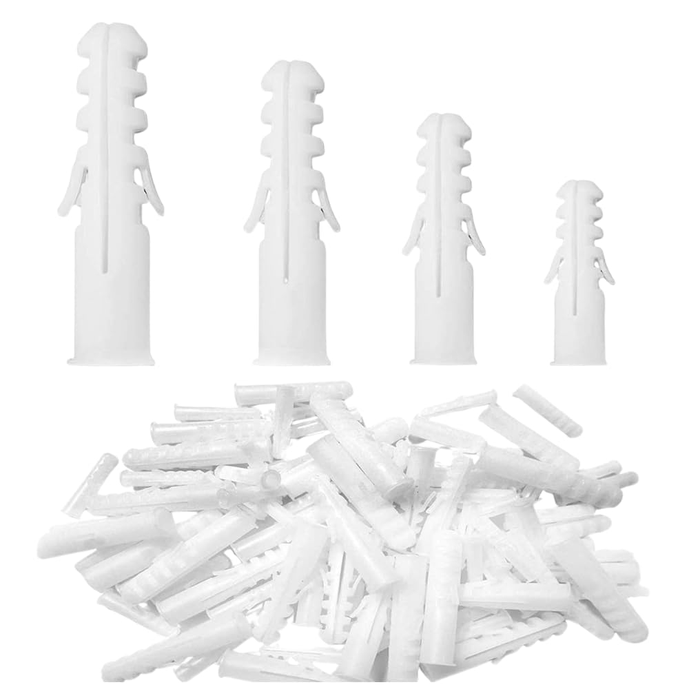 Hiplasst Nylon Wall Plugs Combo Pack of 400pcs (25mm, 32mm, 38mm, 50mm) – Heavy Duty Rawl Plugs for Wall Fixing, Drilling & Anchoring | Anti-Slip Design | 100 Pcs Each Size (400)-image-18