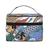 こいのぼり 化粧ポーチ メイクポーチ コスメポーチ 化粧品収納ポーチ メイクボックス コスメ収納バッグ おしゃれ 多機能 大容量 持ち運び 軽量 防水 小物入れ 軽量 出張 旅行 レディース 旅行グッズ