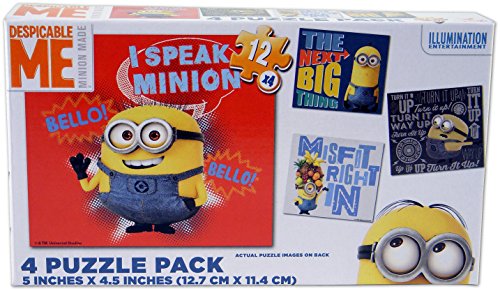 Despicable Me Bundle - 5 Items Minions 4-Puzzle Pack, 2 Coloring And Activity Books, Minions Grab & Go Play Pack, Pack Of 24 Crayola Crayons #TOP1
