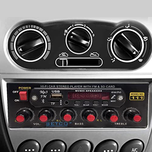 Image of TradeZ TDA 4440 Dual IC 12V DC Support AMPLFIEIR with Remote USB,BLUTHOOTH,AUX,MMC,FM 1000 WATT PMPO HIGH STERIO Support Universal Fitting for CAR,Truck,Tractor,Tempo,Autos ETC.