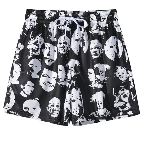 GINTPK Mens Graphic Shorts Sports Basketball Quick-Drying Mesh Drawstring Shorts