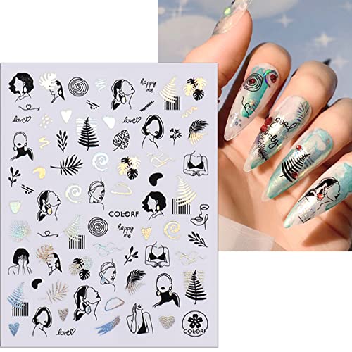 Silpecwee Summer Nail Stickers Beach Nail Art Stickers Laser Palm Tree Nail Decals Mermaid Ocean Animal Nail Design Stickers For Nails 3D Self Adhesive Nail Decoration For Women (9 Sheets) #TOP4