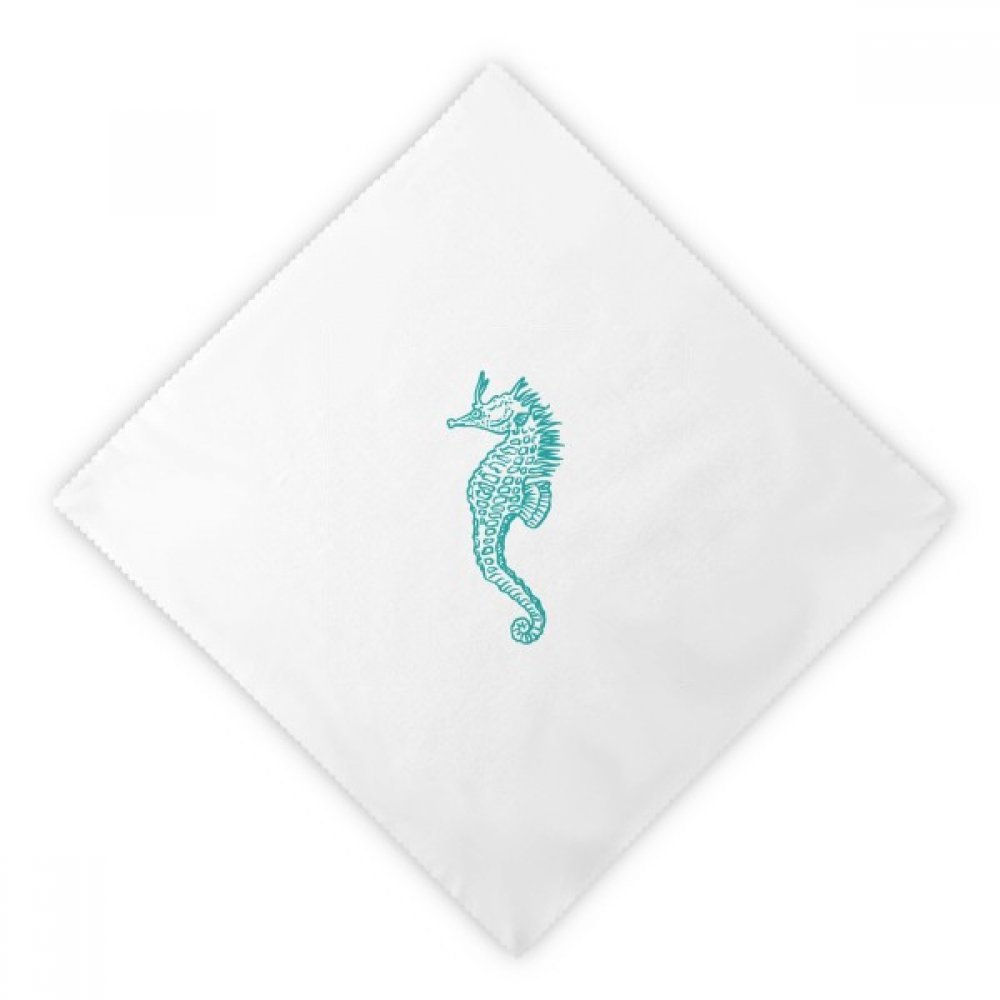 Serviettes en tissu motif hippocampe bleu pour sublimer vos dîners d'été