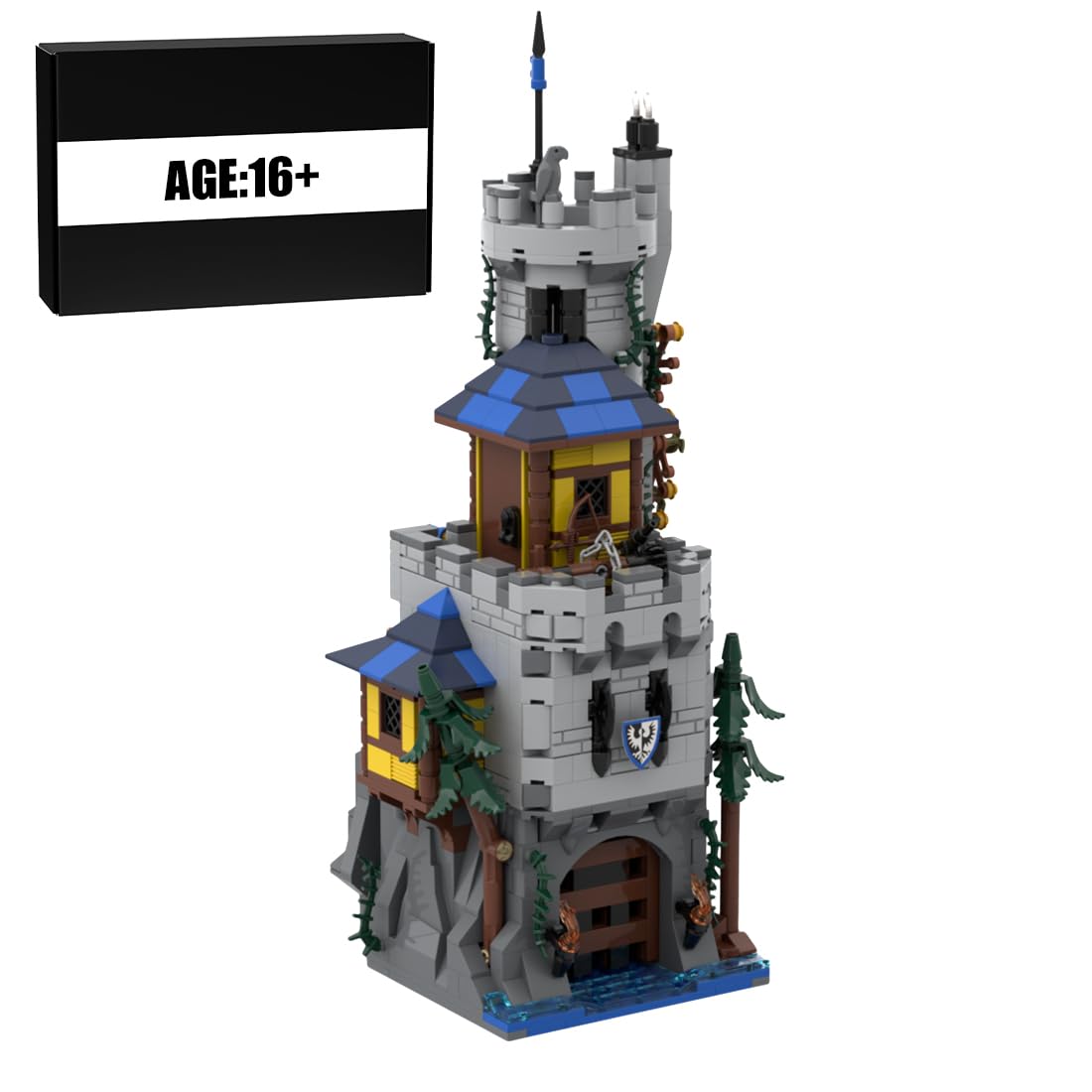 Build a Legendary Fortress with MOC-182111 Medieval Black Falcon Castle Assembly Toy Building Blocks Set (966 PCS) – Perfect for Creative Play and Imaginative Adventures-2024 Xmas Gifts