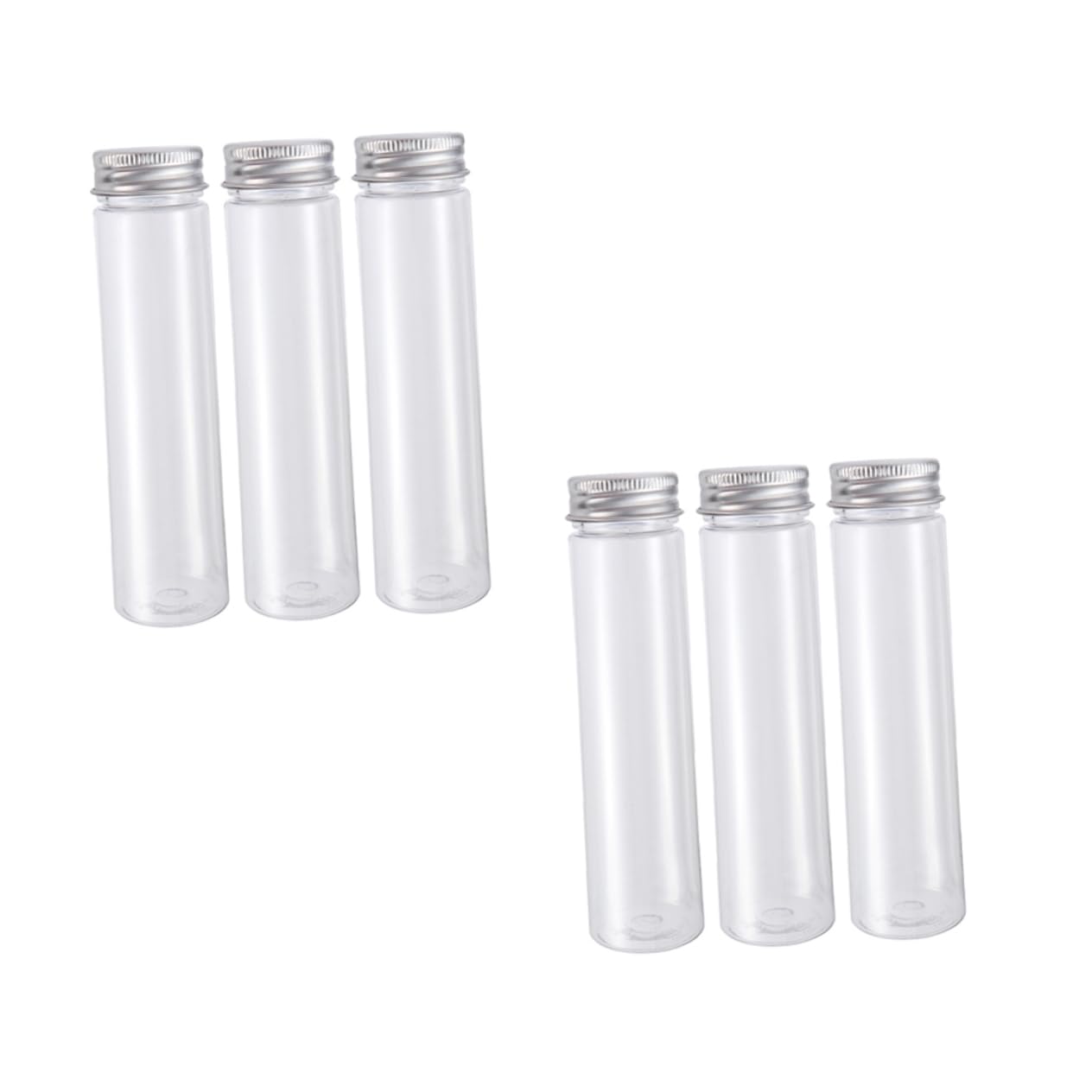 TIDTALEO 110ml Plastic Test Tubes Flat-Bottomed Leakproof Candy Beauty Sample Travel Containers with Screw Caps