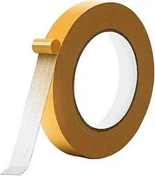 Fita dupla face resistente malha de fibra de vidro resistência industrial 40,8 kg/polegadas, adesivo removível transparente sem resíduo para carpete parede piso vidro DIY home office