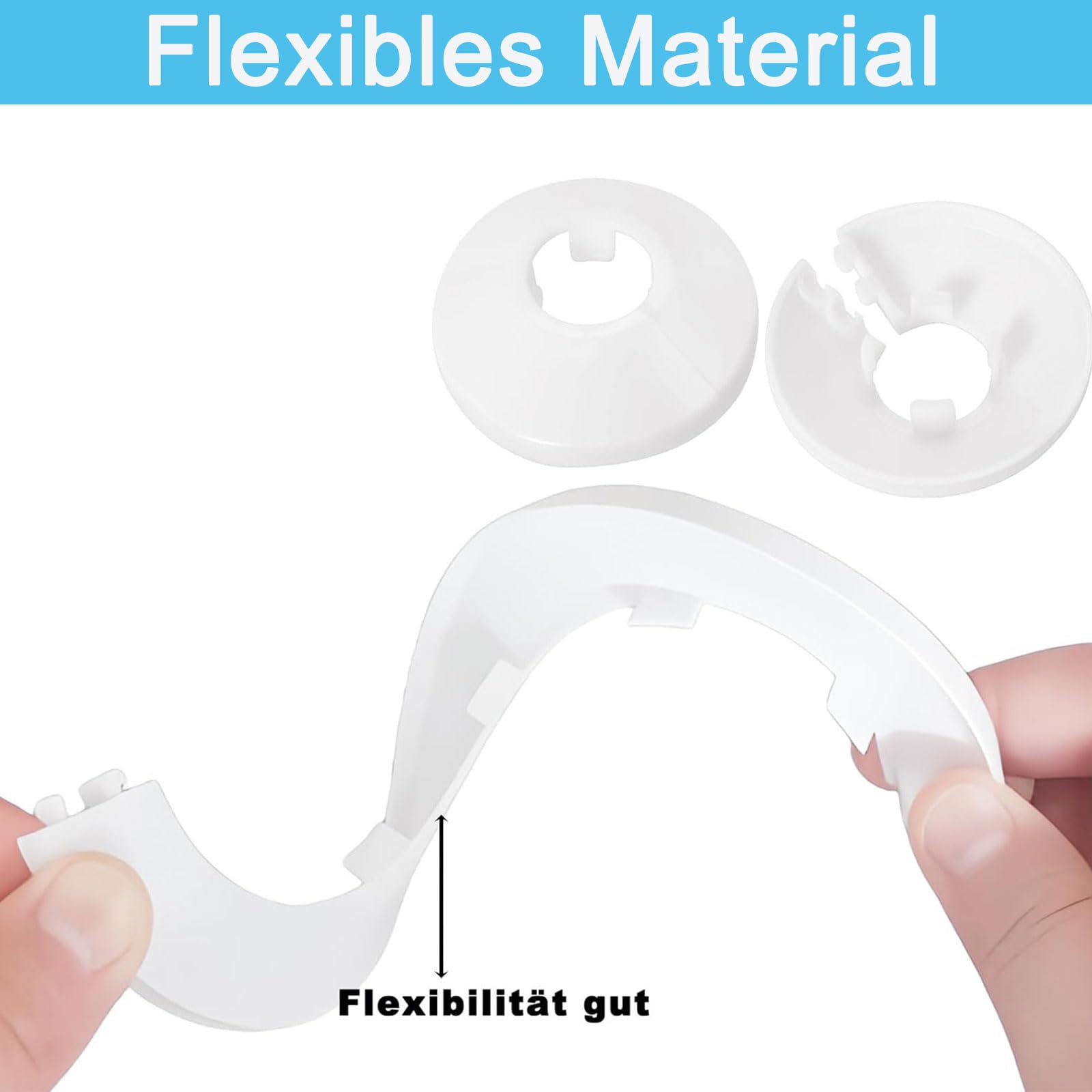 20 rosette per tubi di riscaldamento, 12 mm