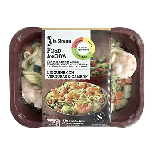 La Sirena Foodlosofia Linguine Con Verduras Y Gambón, 300g (Congelado)