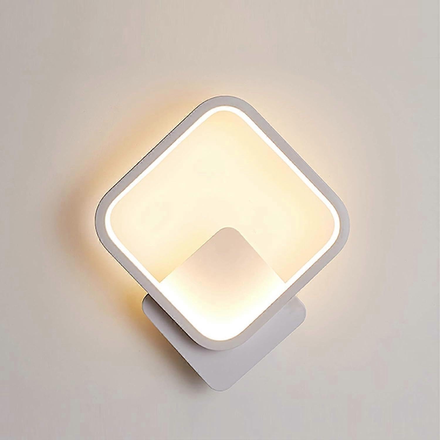 Joyhappst Image Color Applique Murale Interieur Led Carr Lampe Murale 13W Blanc Chaud 3000K Luminaire Mural Moderne Pour Couloir Chambre Salon Escalier