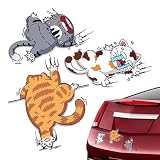 Gevrkjenp 車 用 の 猫 の デ カ ー ル 、 猫 の 車 の ス テ ッ カ ー と デ カ ー ル, ビ ス タ 車 の 傷 用 猫 ス テ ッ カ ー | ス ク ラ ッ チ キ ャ ッ ト 車 用 ス テ ッ カ ー 3枚 か わ い い 猫 ス ク ラ ッ チ カ バ ー バ ン パ ー デ カ ー ル 自 動 車 、 ト ラ ッ ク 、 オ ー ト バ イ 用